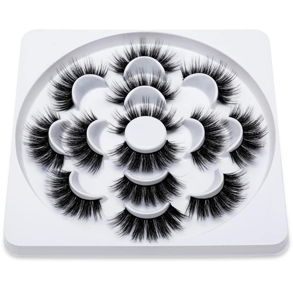 MAYCREATE 7 Pairs False Eyelashes Party Look 3D Lashes 15-18mm Fake Eyelashes For Party MAYCREATE 7 Pairs False Eyelashes Party Look 3D Lashes 15-18mm Fake Eyelashes For Party